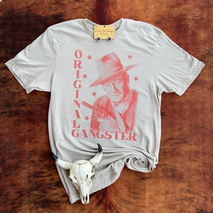 Original Gangster Cowboy Tee for engroshandel hos Ranchy Roan Boutique