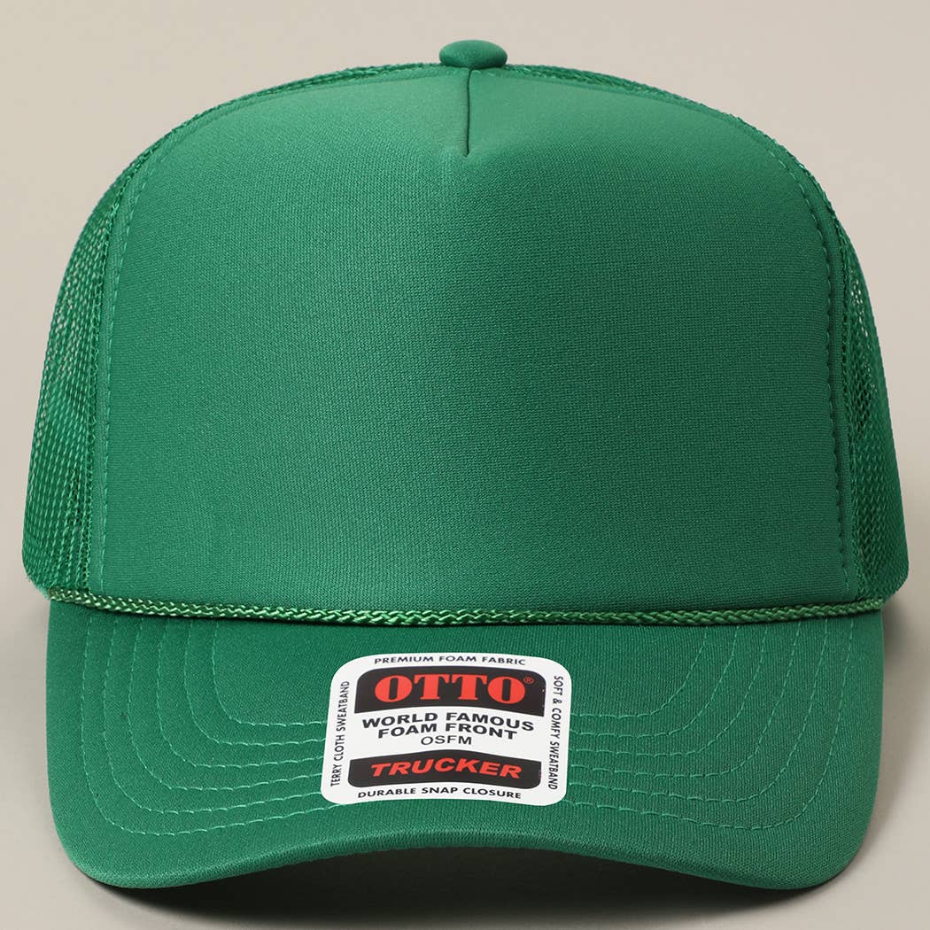 Fashion City - Wholesale Trucker Hat - Unisex - Solid Color OTTO 5-Panel Foam Mesh Back Trucker Hat40