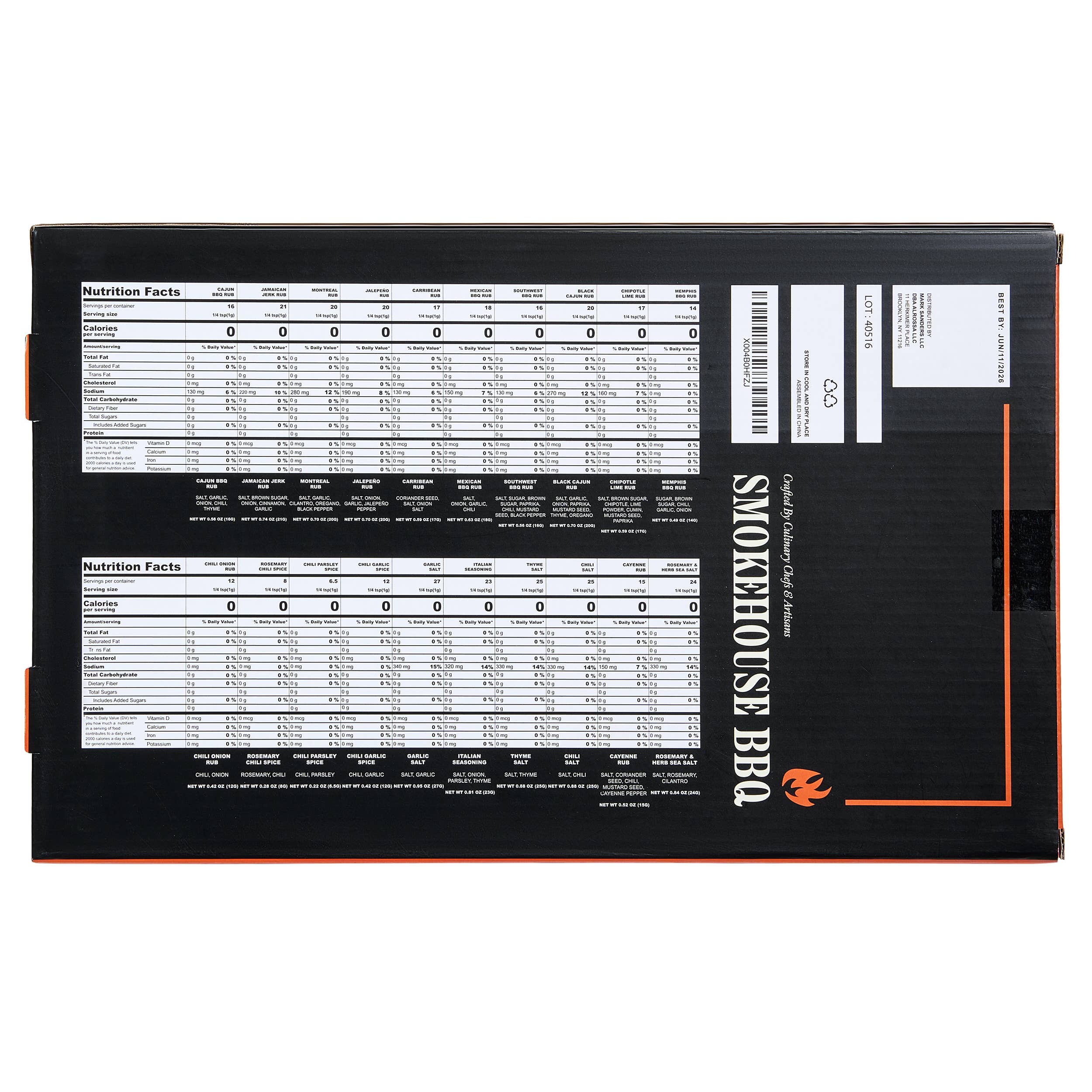 The Wine Savant /  Khen Glassware – Engroshandel Tørret krydderiblanding – Smokehouse BBQ Gourmet Grillkrydderisæt | 20 dele3