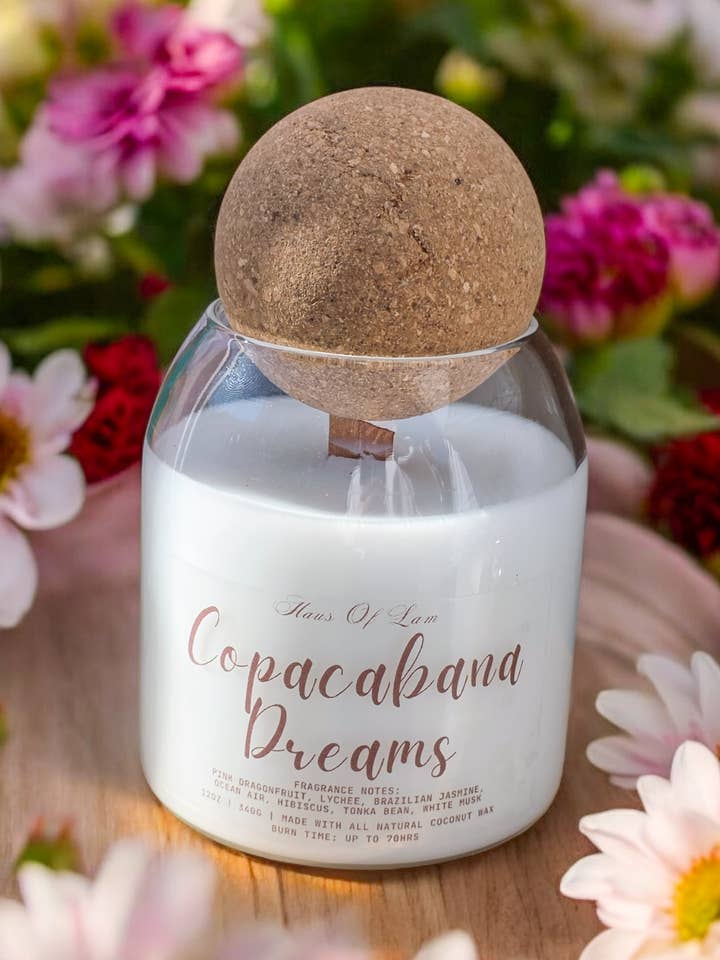 Copacabana Dreams Scented Candle for wholesale by Haus Of Lam