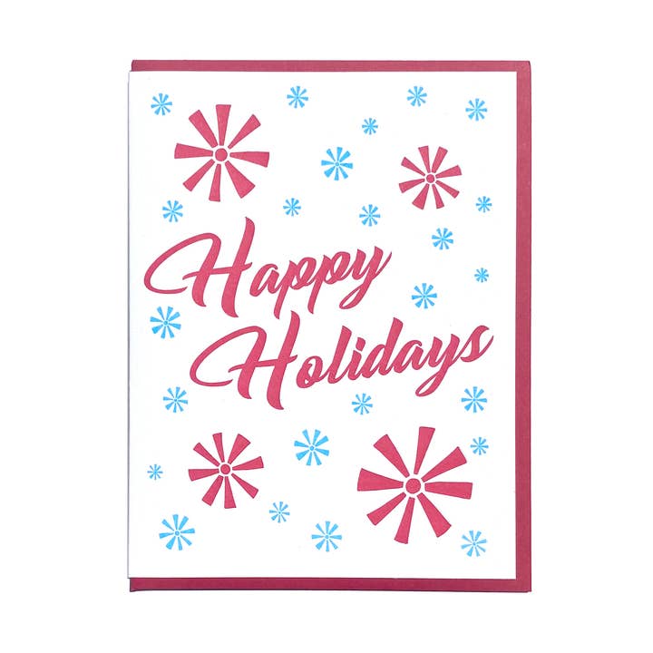 Snowflake Holiday Greeting Card Box Set for wholesale by Lady Pilot Letterpress