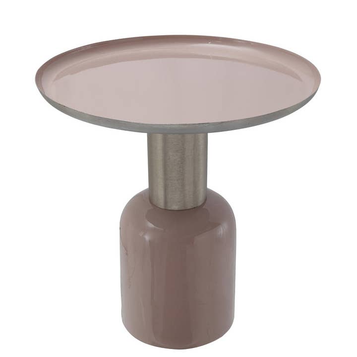 Art Deco Side Table 725 Dusty Pink/Silver for wholesale by Vivorum