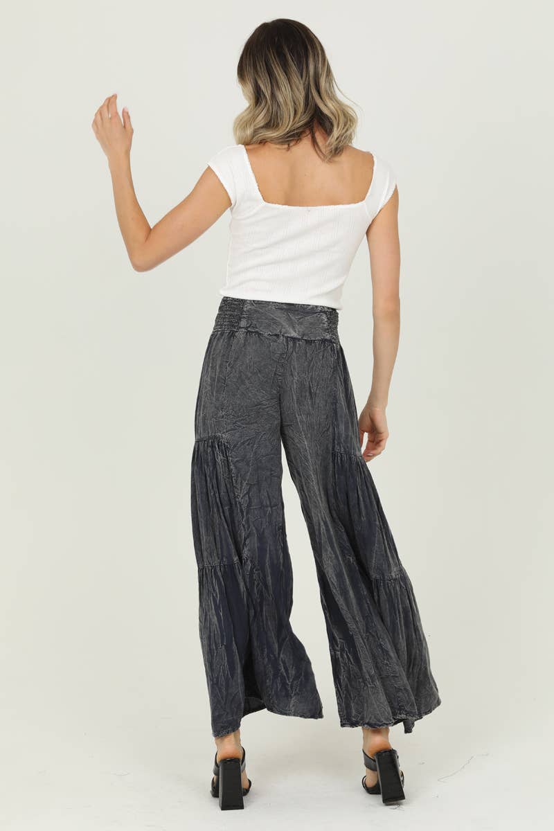 Nostalgia - Wholesale Pants - Women's - N3690-ASIS ACID WASH TIERED WIDE LEG PANTS5