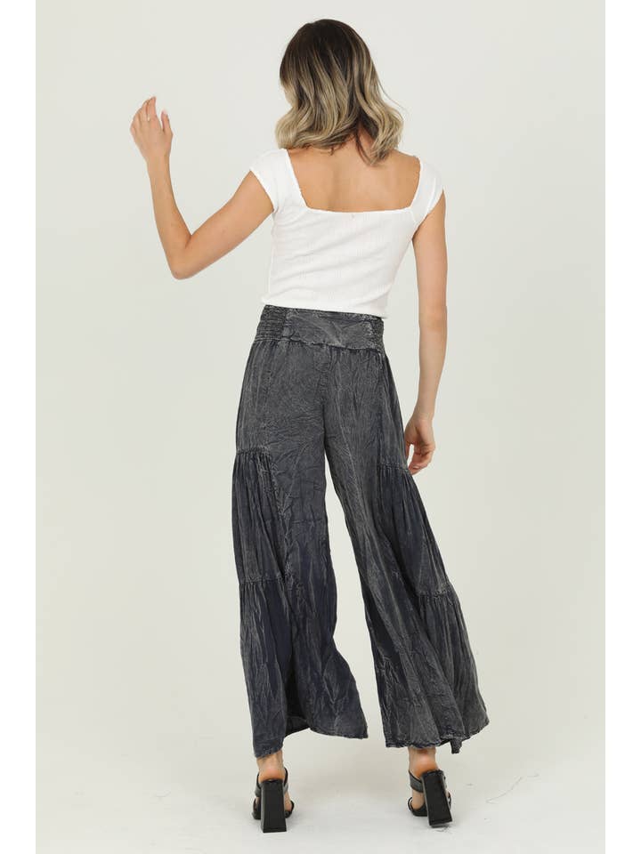 Nostalgia - Wholesale Pants - Women's - N3690-ASIS ACID WASH TIERED WIDE LEG PANTS5