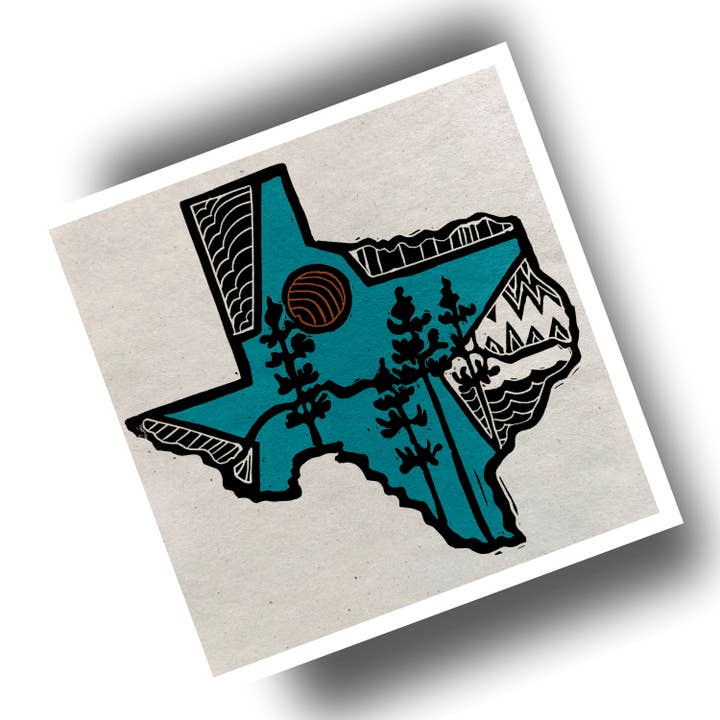 The Great State Art Print for wholesale by PrintsOnTheTrail