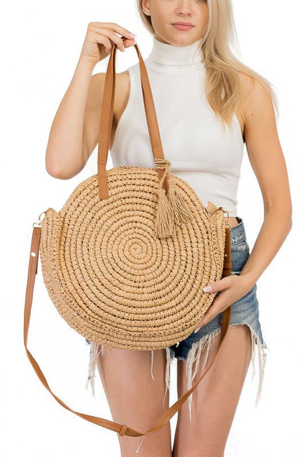 Cap Zone - Wholesale Beach Bag - Boho Rattan Paper Straw Crochet  Weaved  bag7