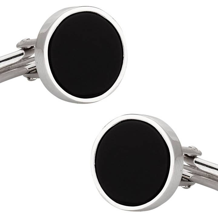 Onyx Sterling Silver Cufflinks for wholesale by Cuff-Daddy