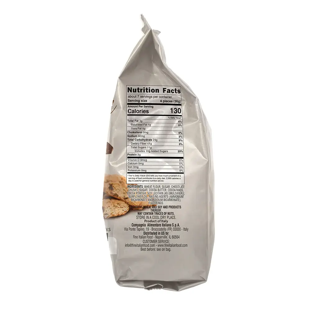 Fine Italian Food - Wholesale Cookie - Mantova Cantucci with Chocolate Chunks, 7 0z.2