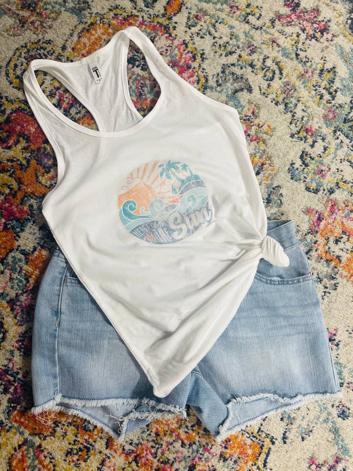 Sunshine Graphic Tank for wholesale by Sweet Southern Wholesale