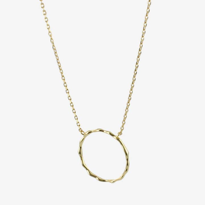Sterling Silver Hula Hoop Necklace Gold for wholesale by REEVES & REEVES