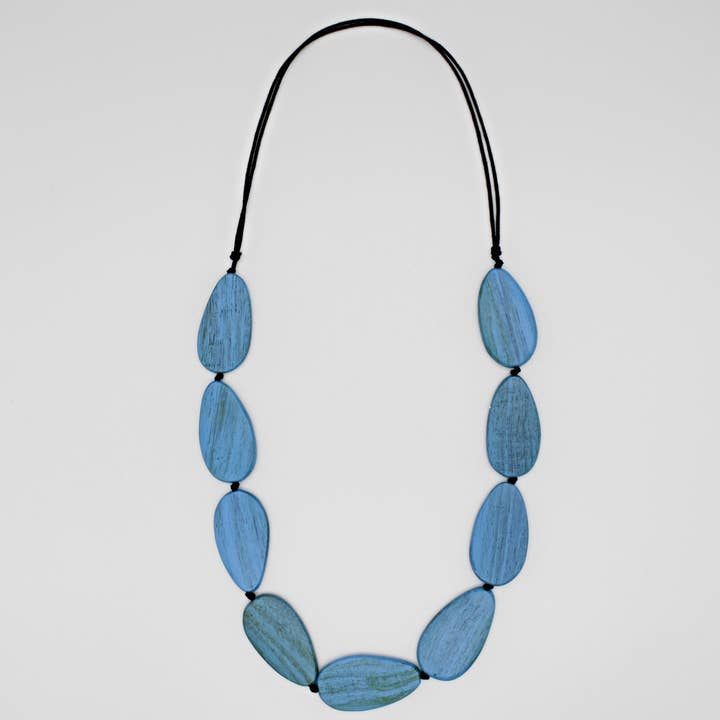 Sylca Designs - Wholesale Beaded/Pearl Necklace - Destiny Blue Teardrop Necklace