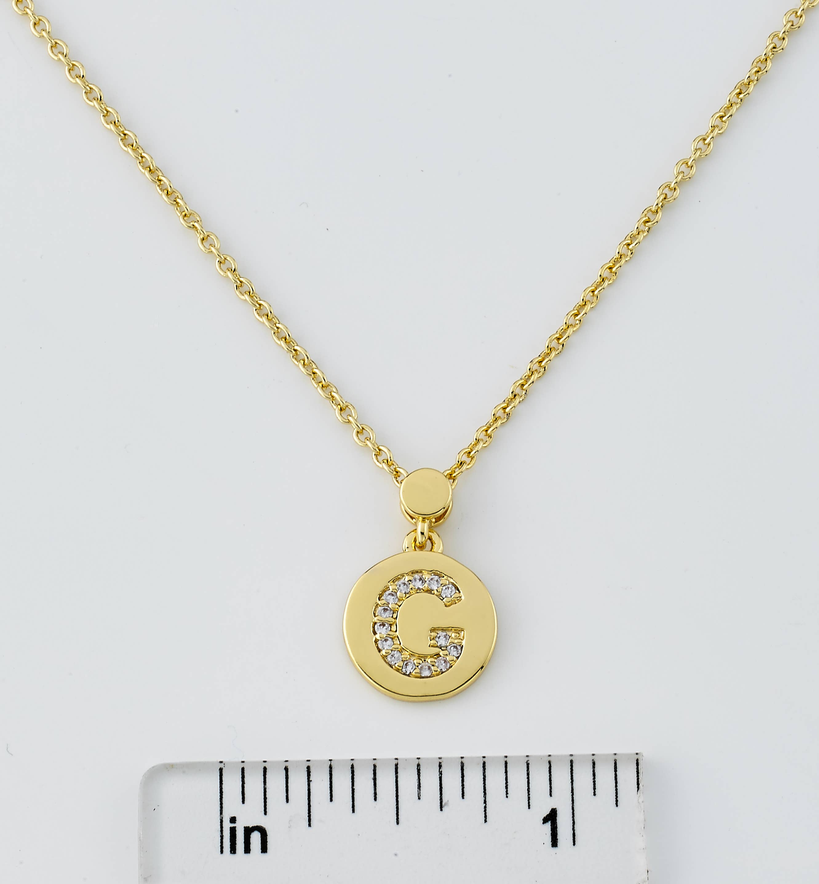 Little Miss Twin Stars - Wholesale Pendant/Charm Necklace - LMTS Classic! Initial Disc Pendant Necklace95
