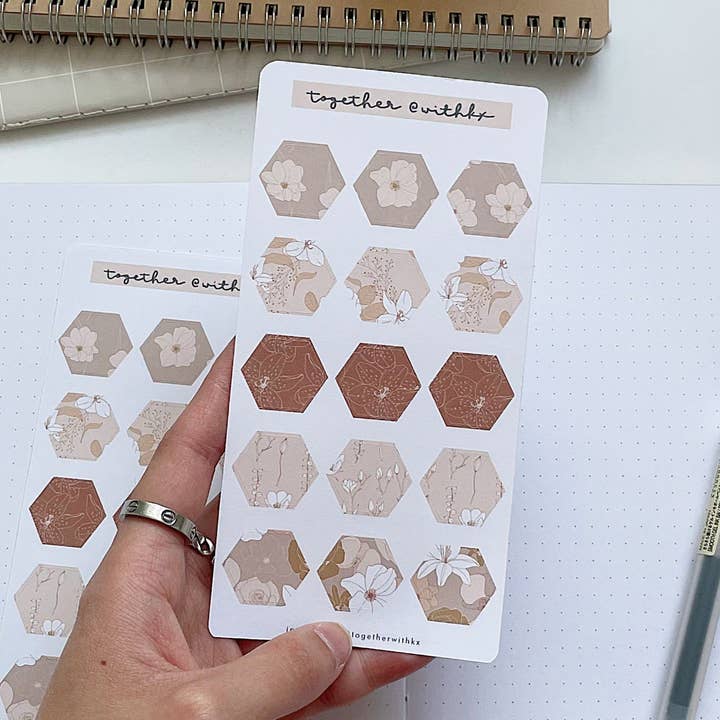 Neutral botanisk Hex Miniklisterblad för wholesale av togetherwithkx