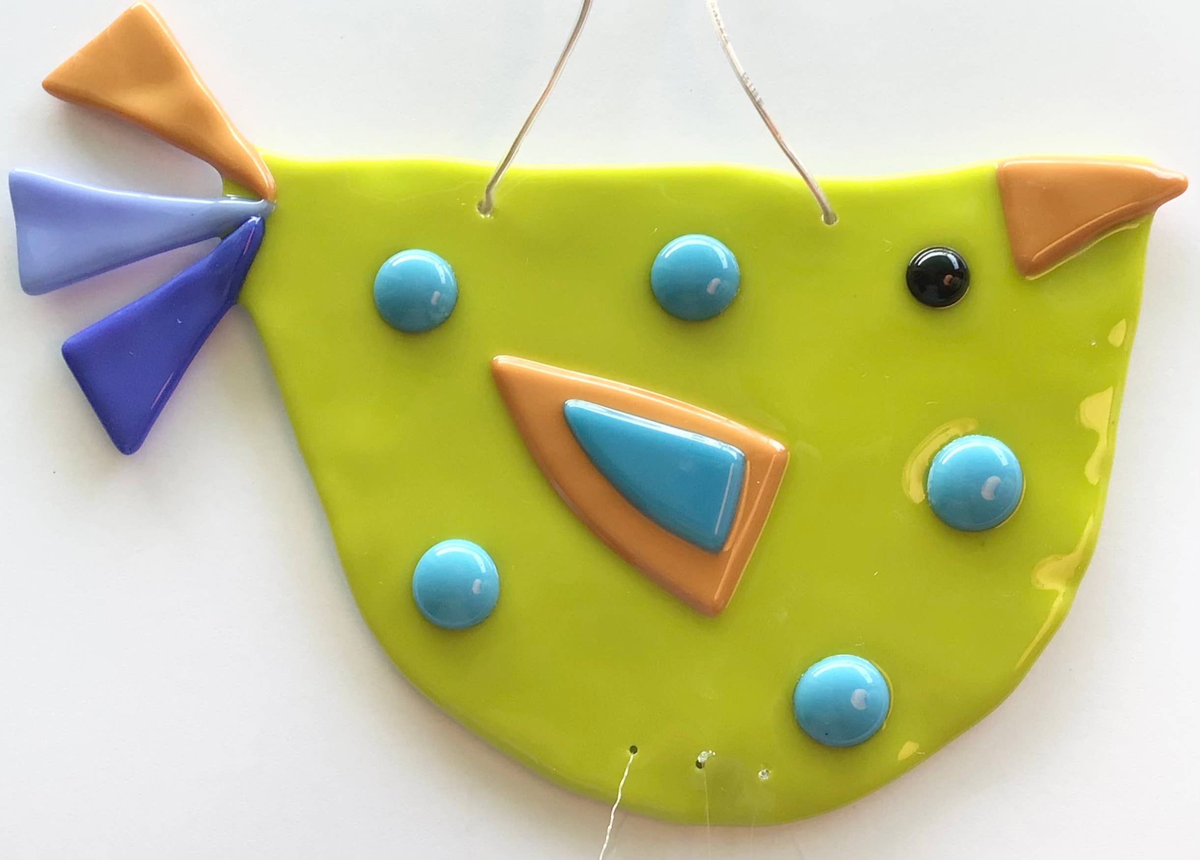 Fish Tales - Vente Carillons - Bird Wind Chime en verre fusionné8