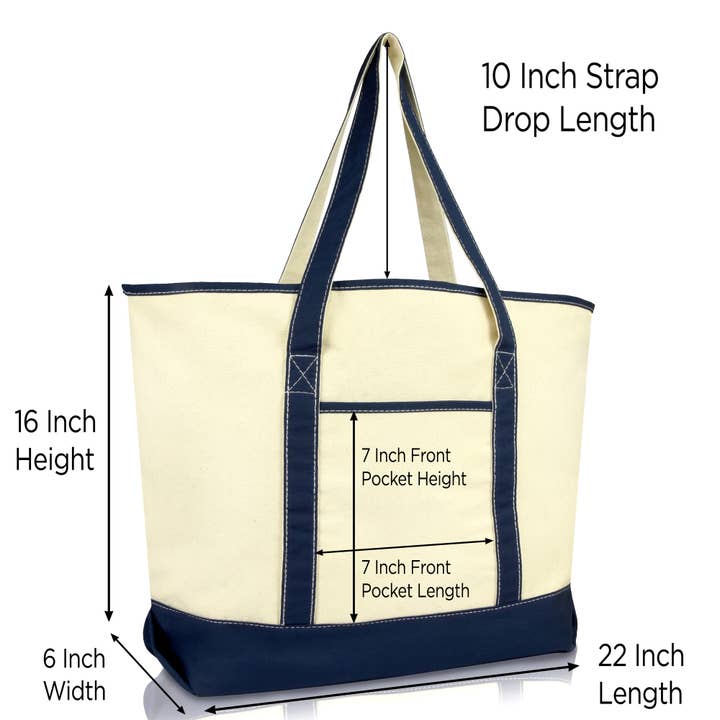 Dalix - Wholesale Tote bag – Women's - DALIX 22" Open Top Heavy Duty Deluxe Tote Bag Outer Pocket26