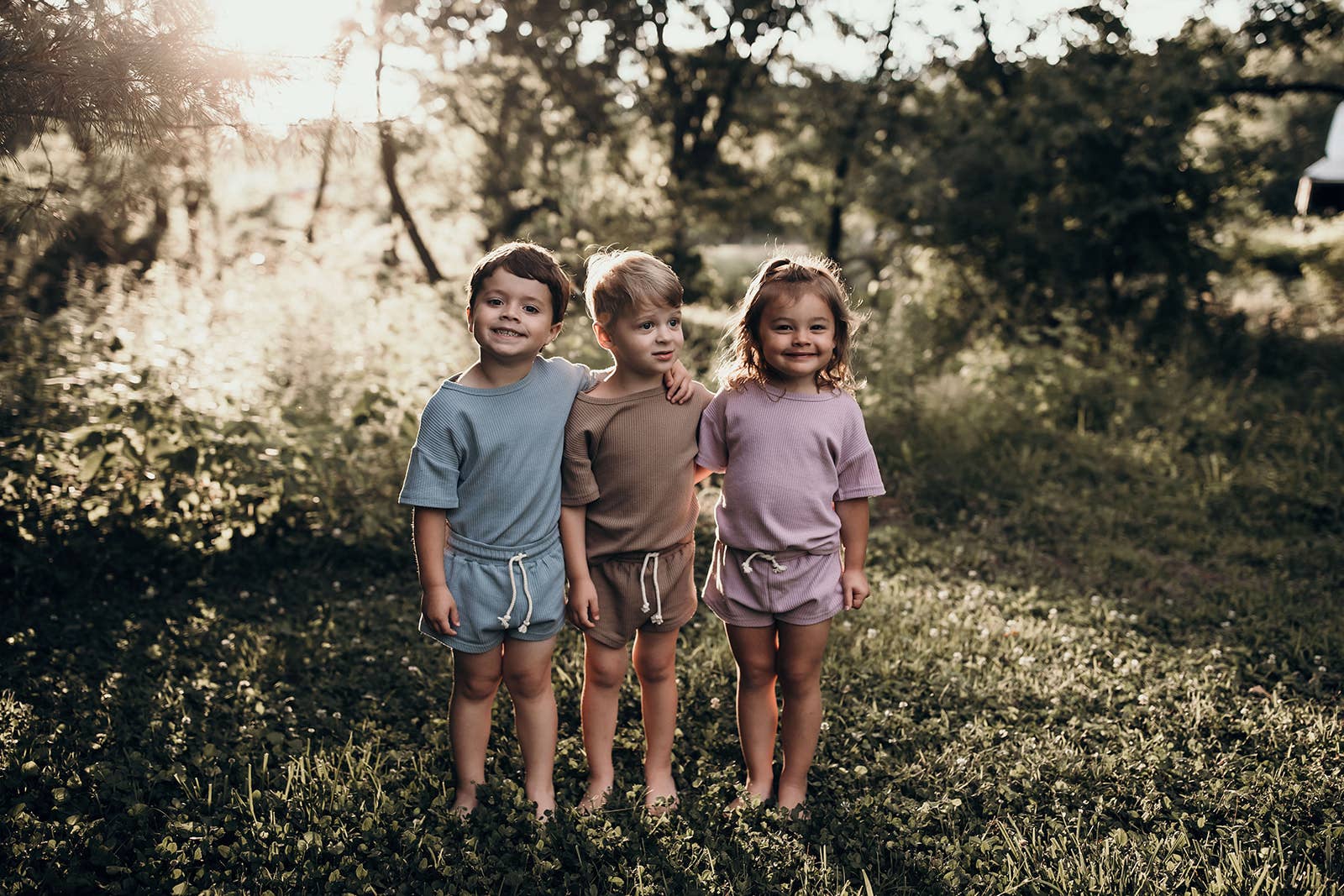 Three Little Tots – wholesale Top & short set – Kids – Santorini Summer Waffle Toddler Top & Bottom Set6