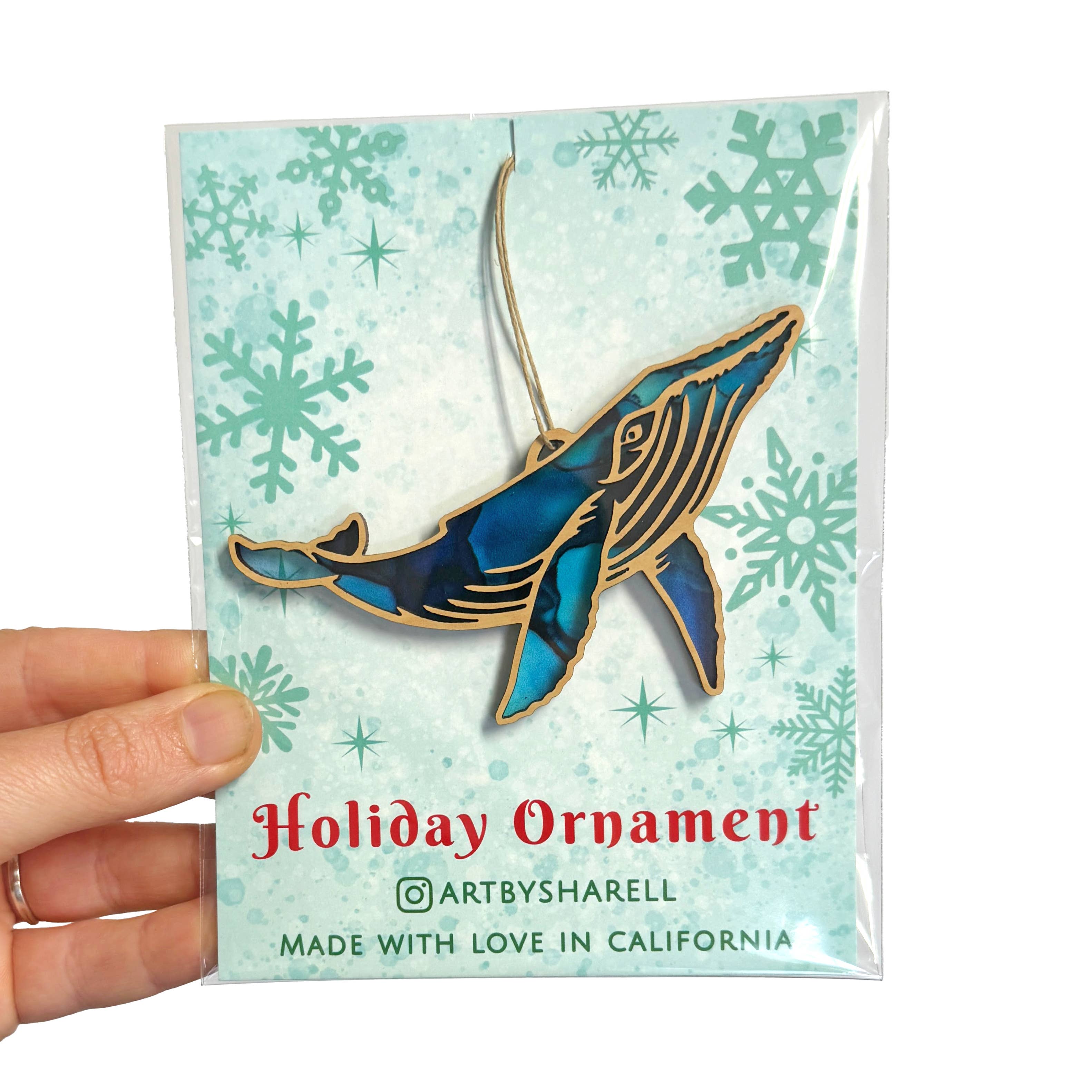 Art by Sharell - Wholesale Ornament Set - Humpback Whale Ornament | Coastal Hanging Decor2