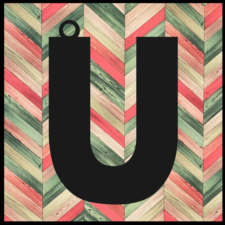 Decorazione in metallo Lettera U - 3 per la vendita all'ingrosso da parte di Designed With Sparks