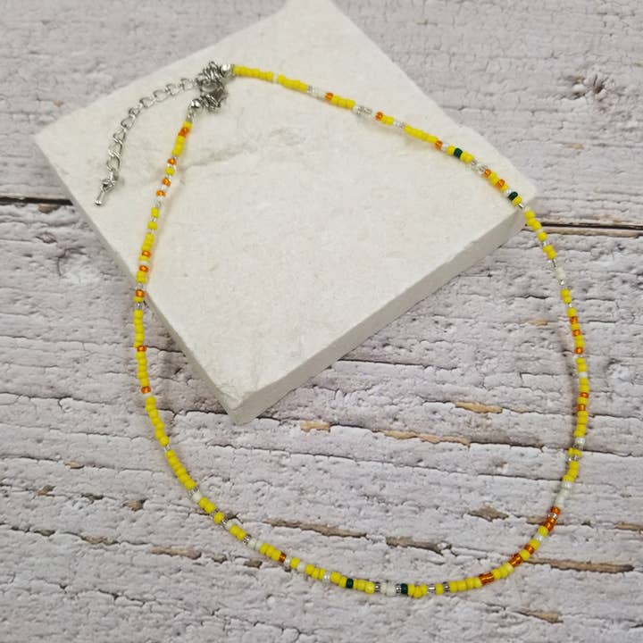 Treasure Wholesale - Wholesale Beaded/Pearl Necklace - Boho Layered Colorful Miyuke Bead Necklace10