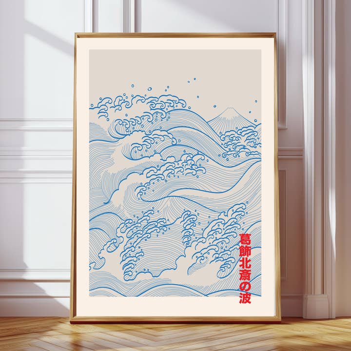 Japanische Wellenruhe Kunstdruck für den Großhandel von Kumo Art Prints