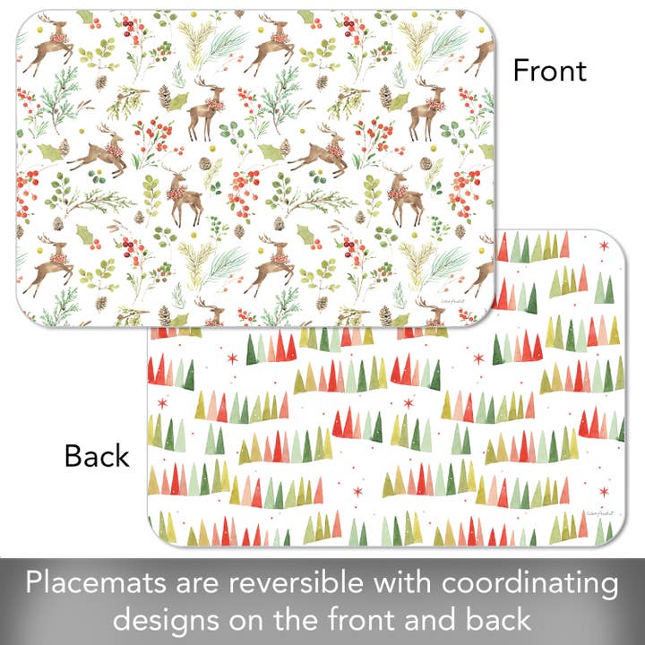 Conimar Promotions - Wholesale Placemat - "Bright & Merry" Reversible Rectangular Plastic Placemat 5