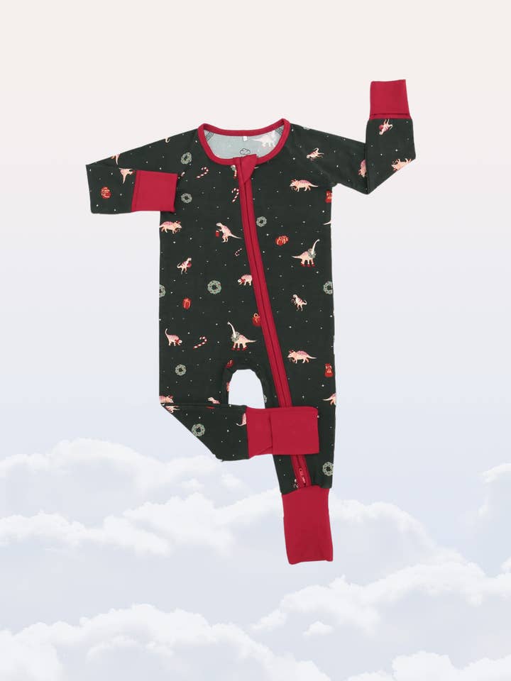 Sunday Littles - Wholesale Sleepsuit - Baby - Little Zippers in Dino-Mas1