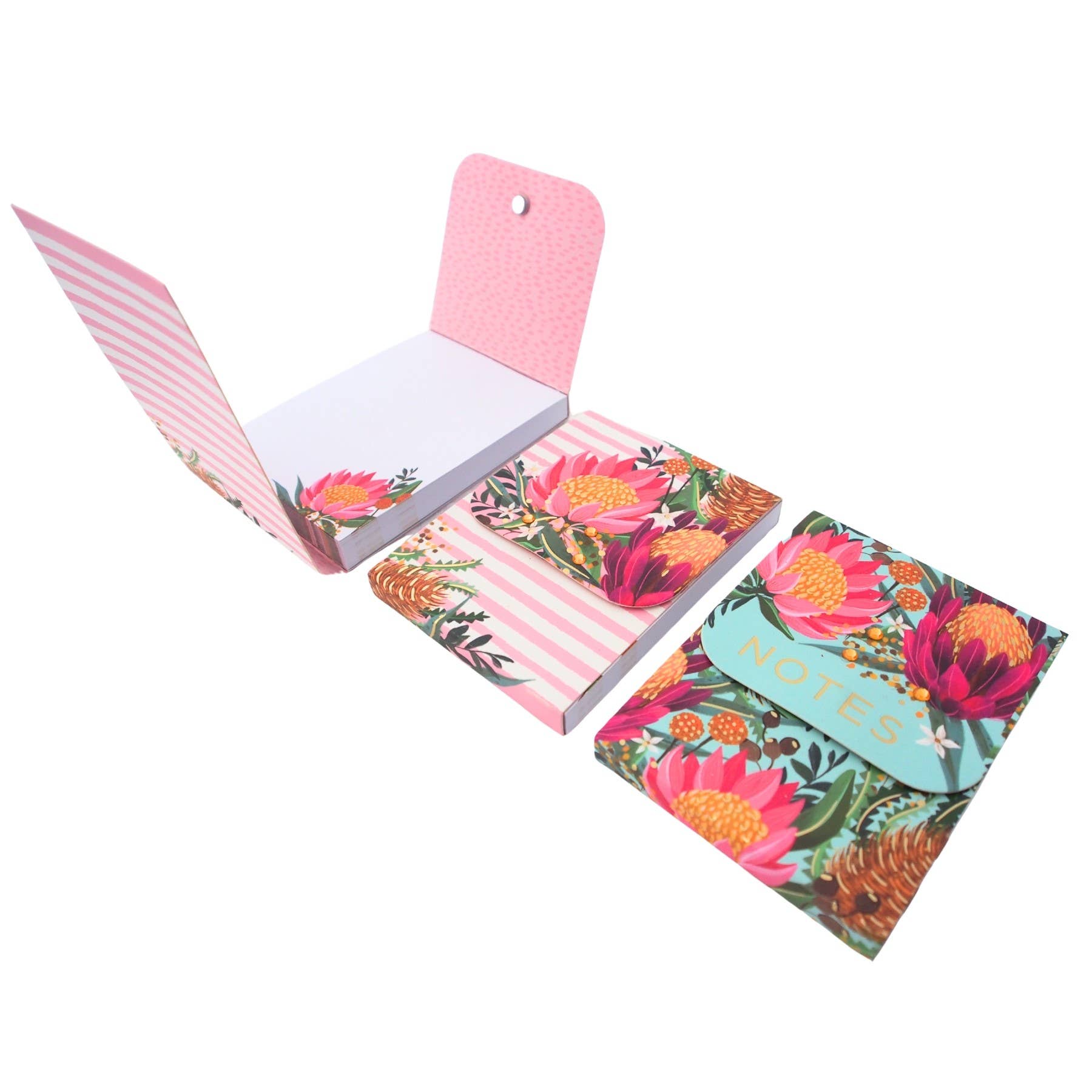 Diesel & Dutch – Großhandel Briefpapier-/Postkarten-Set – Bushland Botanischer Magnetischer Notizblock - Verschiedene Designs3