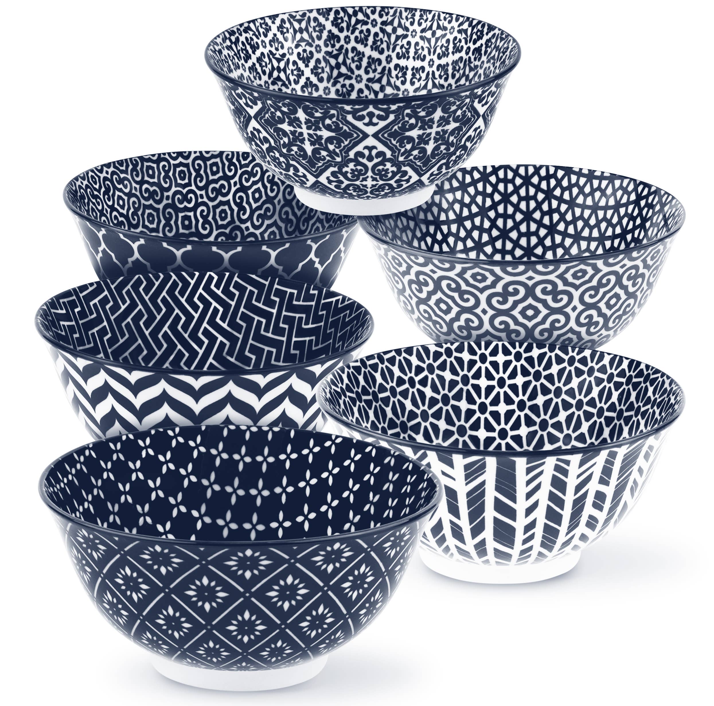 Kook - Wholesale Bowl - Kook Geometric Cereal Bowls, 18 oz, Set of 64