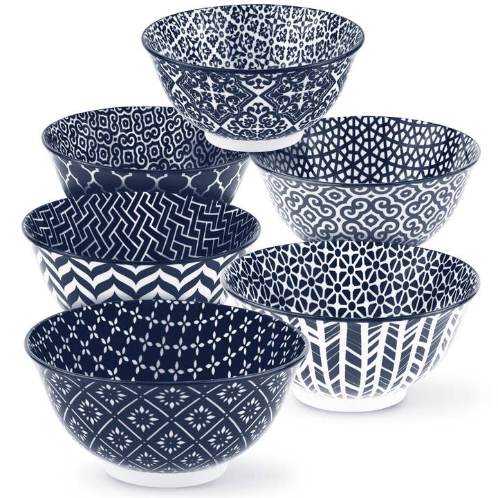 Kook - Wholesale Bowl - Kook Geometric Cereal Bowls, 18 oz, Set of 64