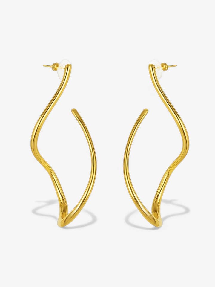 Pendientes wave para venta al por mayor de Woonder