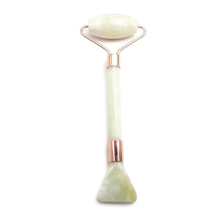 CRCBEADS - Wholesale Face/Beauty Roller - Face Massage Roller /w Scraper Rose Quartz Jade Tiger's Eye Lapis Amethyst 5.5"1