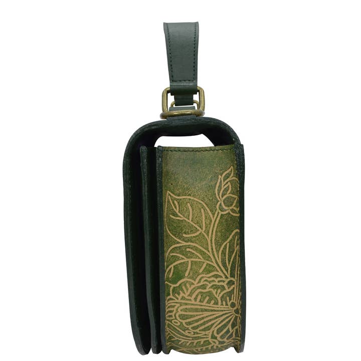 Anuschka | Vanya Lara (USA) - Wholesale Crossbody Bag - Women's - Hand-Painted Leather Flap Crossbody - 6943