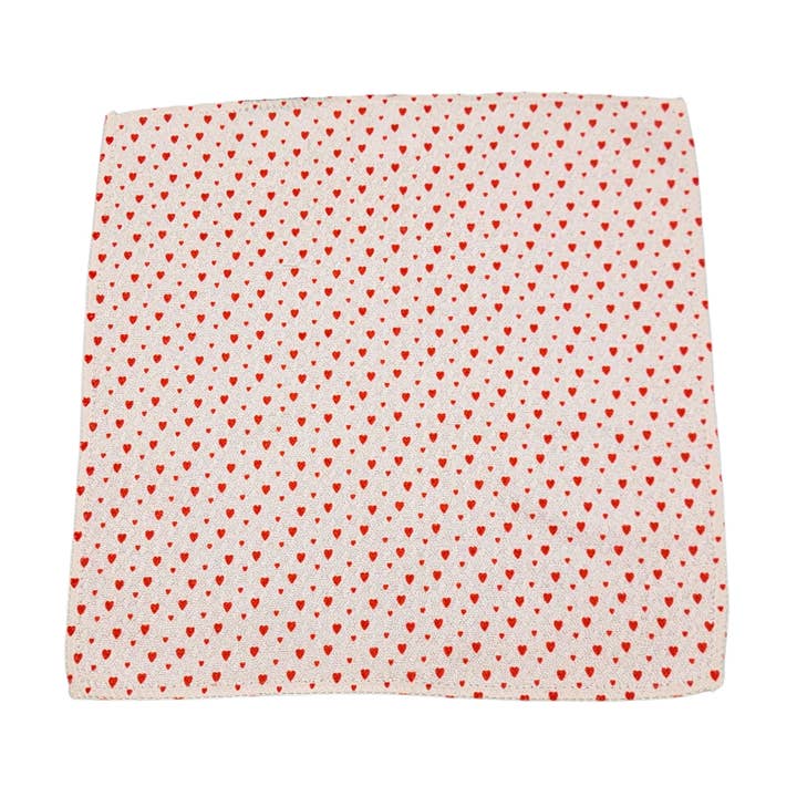 Gant de toilette gaufré sans dérive Hearts & Dots - Cadeaux de la Saint-Valentin pour la vente par Driftless Studios