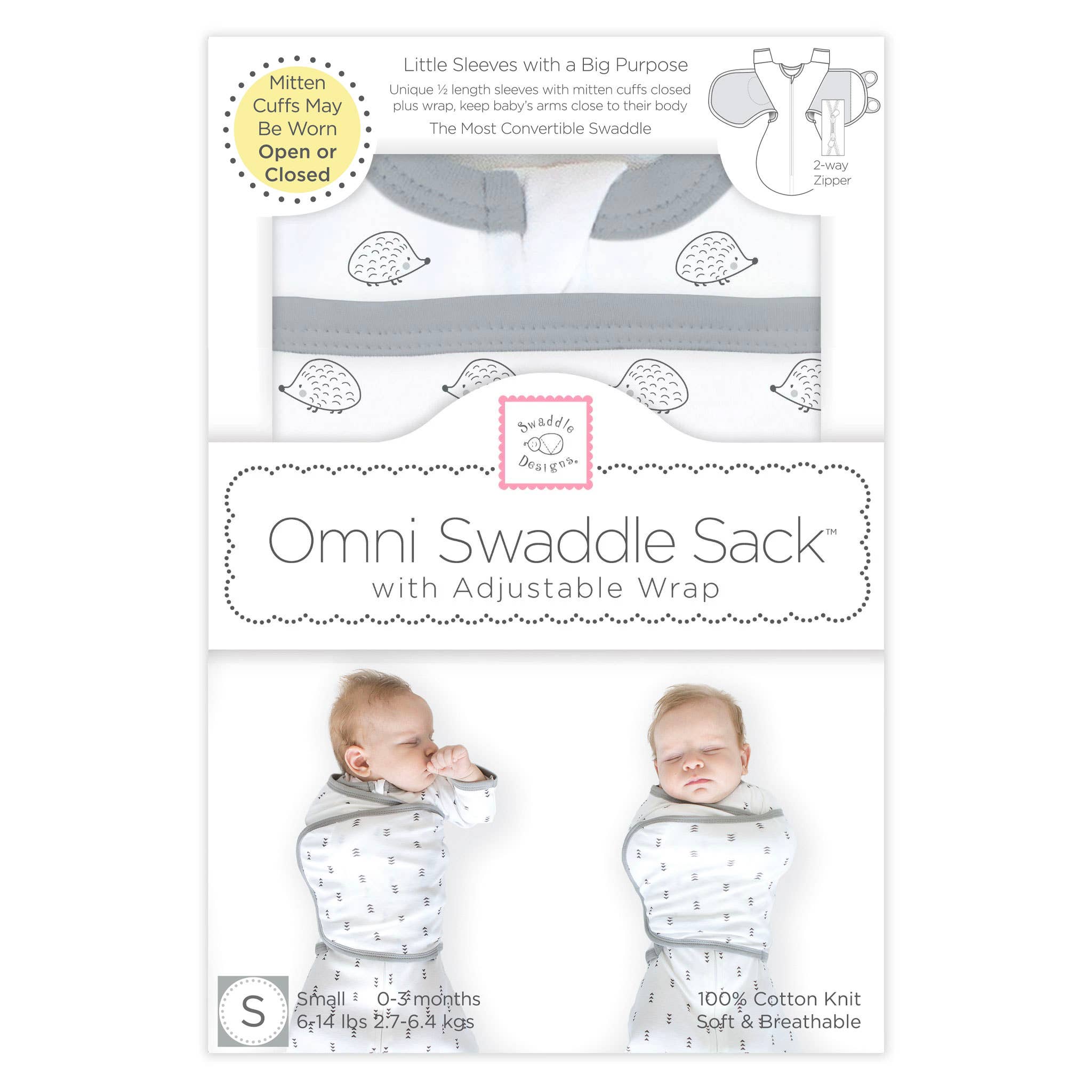 SwaddleDesigns - Wholesale Swaddle – Baby - Omni Swaddle Sack, Tiny Hedgehogs3