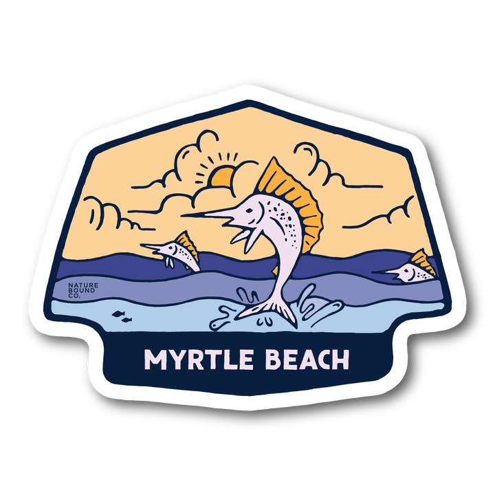 "Purple Current" Zeilvis Sticker | Myrtle Beach Editie voor wholesale door Nature Bound Co