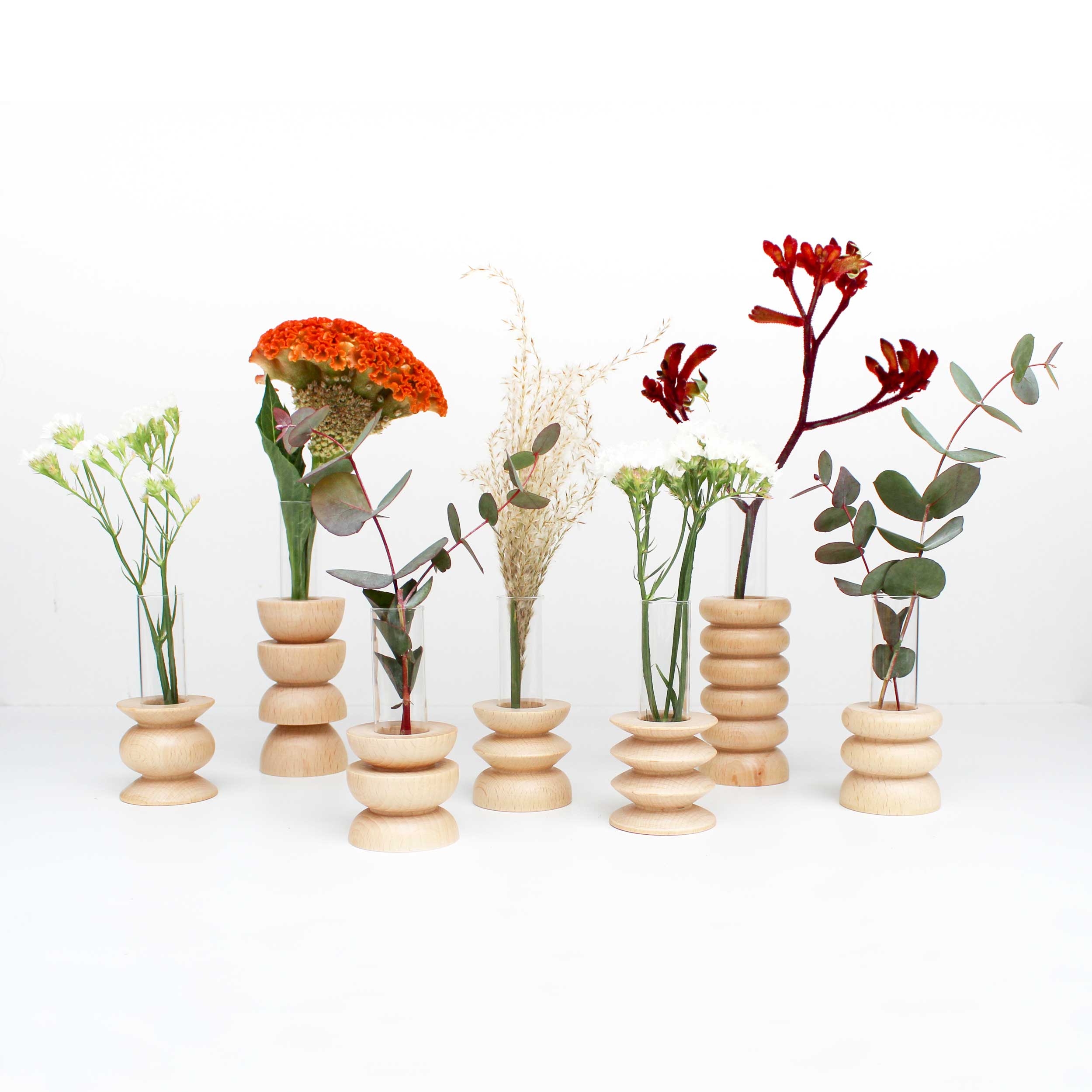 5mm Paper - Wholesale Vase - Totem Wooden Table Vase - Short Nº 44