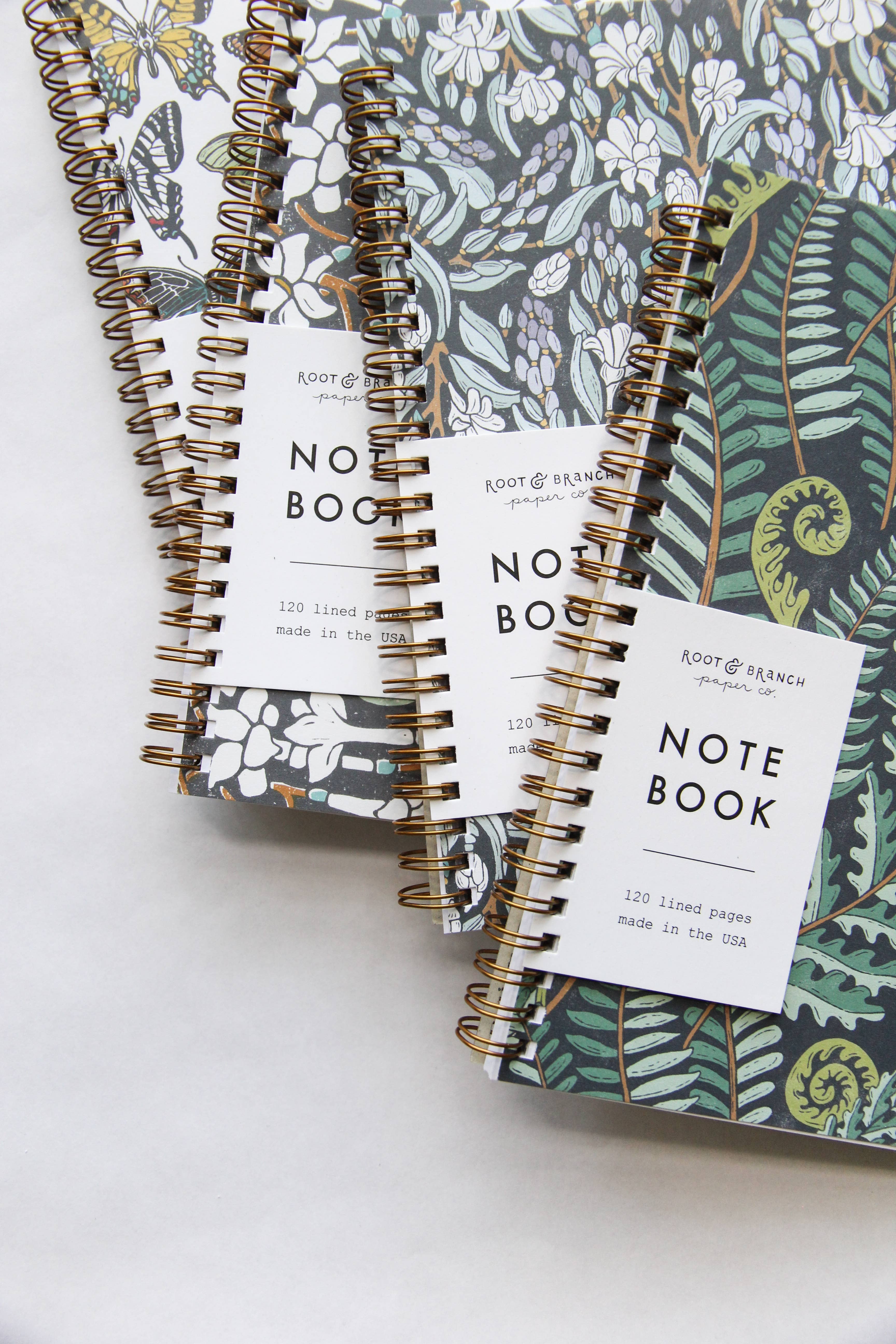 Root & Branch Paper Co. – Caderno por atacado – Caderno Encadernado em Espiral Forest4