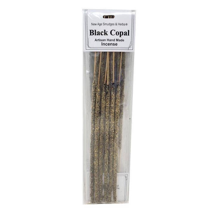 Bâtonnets d'encens artisanaux au copal noir (paquet de 6 bâtonnets) pour la vente par GREENROOTS USA LLC