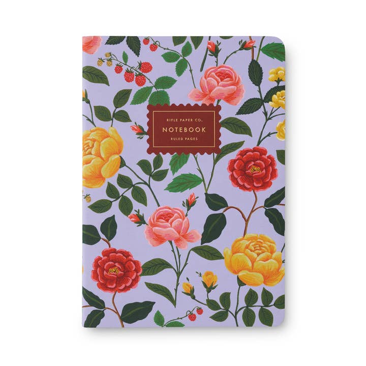 Rifle Paper Co. - Wholesale Notebook - Assorted Set of 3 Roses Notebooks