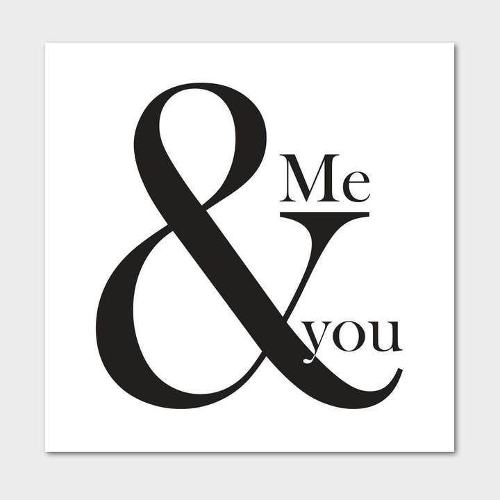 Me & You - Greetings card for wholesale by Duckduckle Design