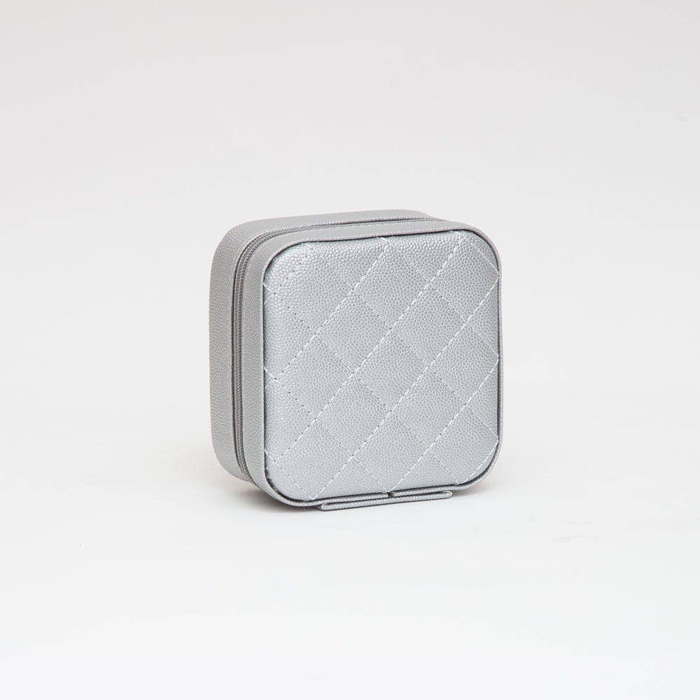 MiMi Wholesale - Wholesale Jewelry Box/Organizer - TG10707 Quilted Zip Around Square Jewelry Box6
