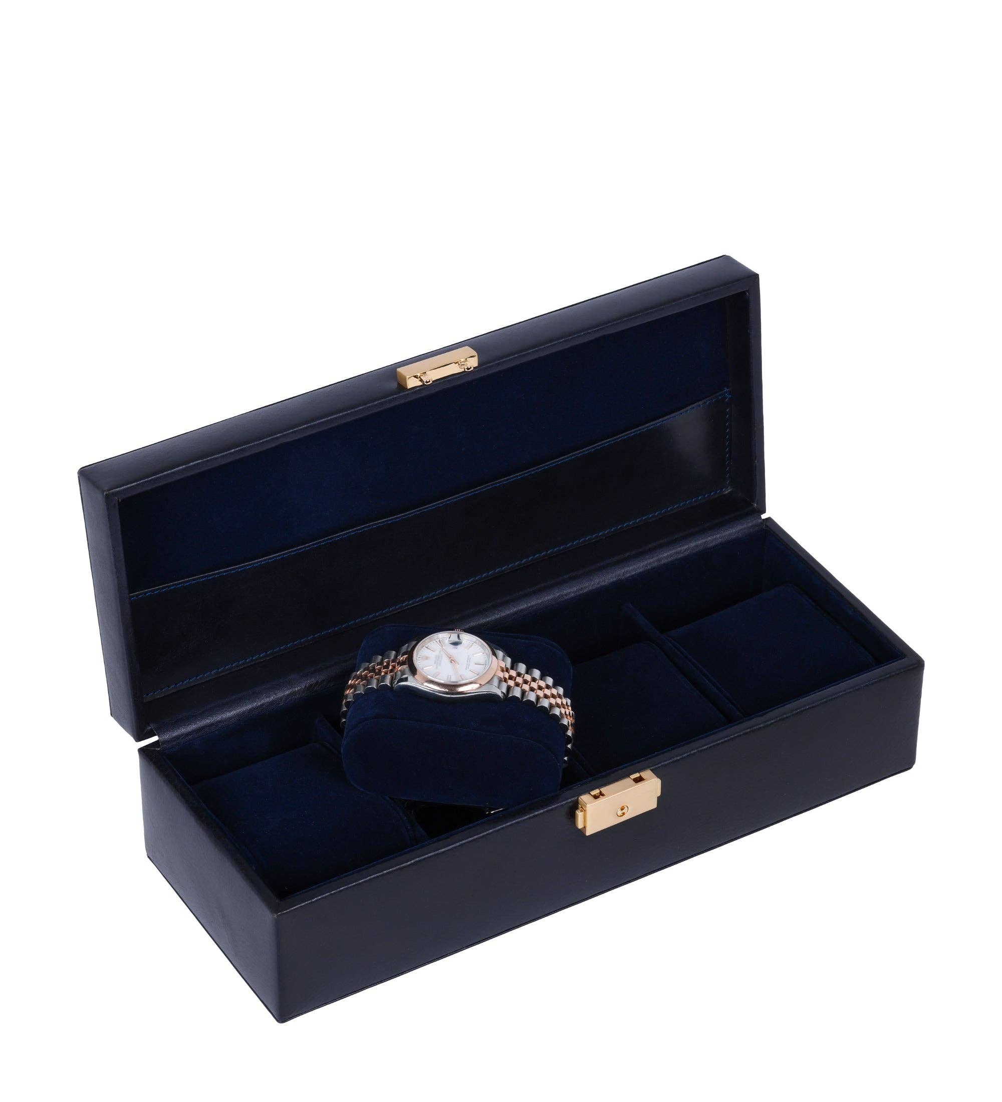 Time Resistance - Vente Boîte/rangement à bijoux - Boîte à montres en cuir Herzog, organiseur de montres1