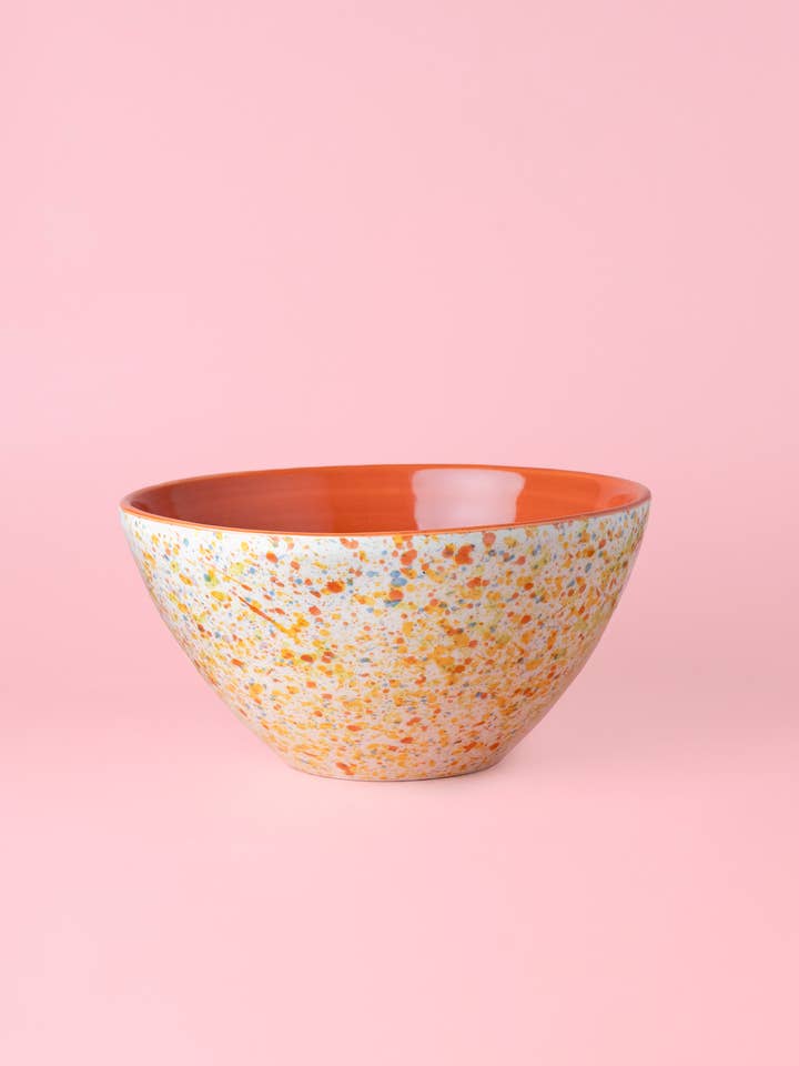 Handmade Ceramic Serving Bowl 1.5L - 21CM - ORANGE for wholesale by Alfar Tierra Cocida