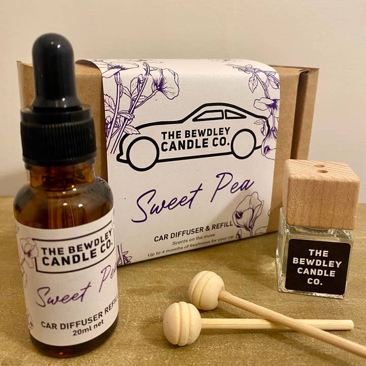 Sweet Pea Car Diffuser for wholesale by The Bewdley Candle Co.