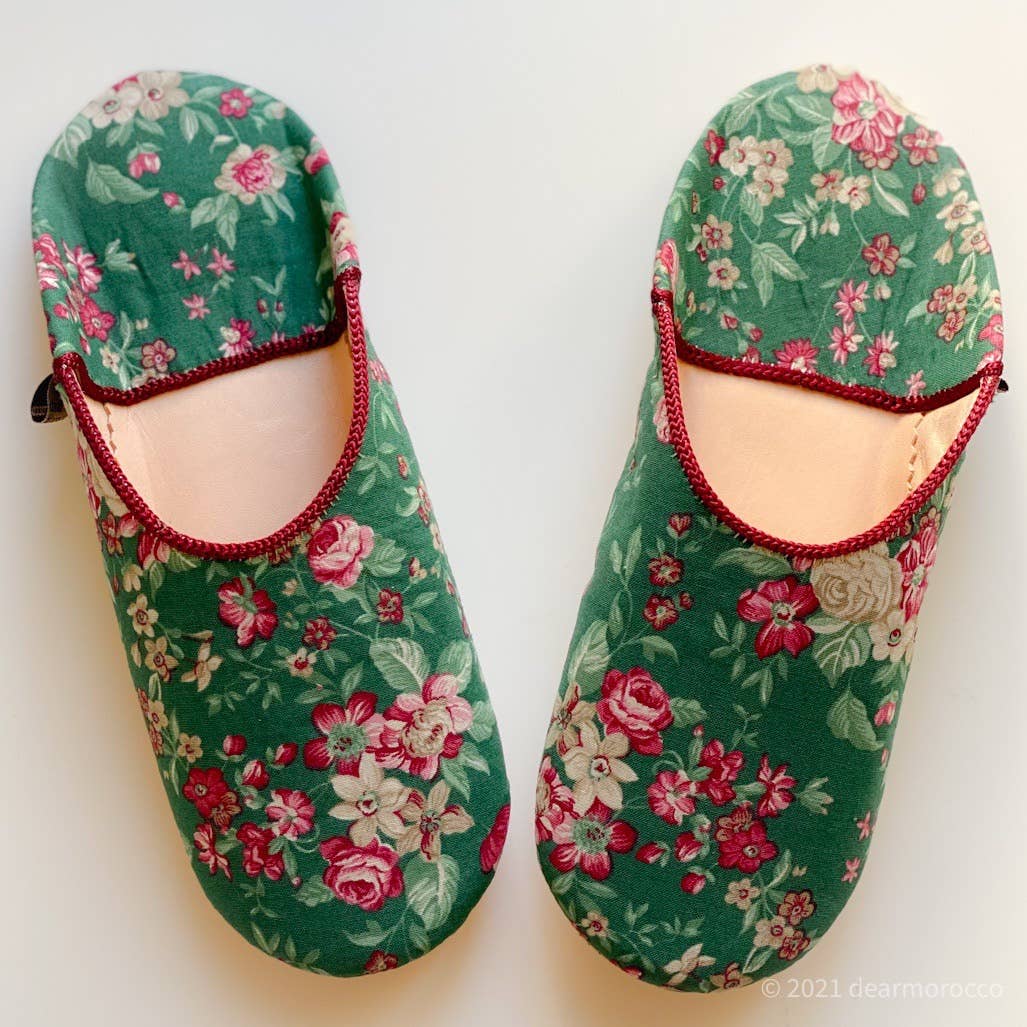 dear Morocco – Engroshandel Slippers - Dame – Marokkanske læderbabouscher // FABRIC sæt7