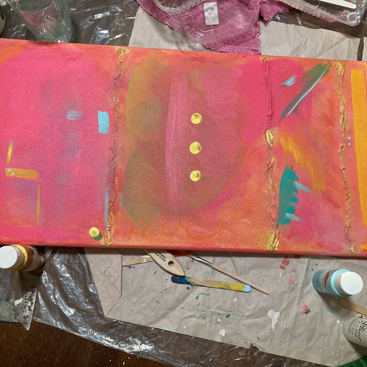 Inspire Baubles - Wholesale Painting/Drawing - Life Is A Carnival! Acrylic painting, 12” x 24”