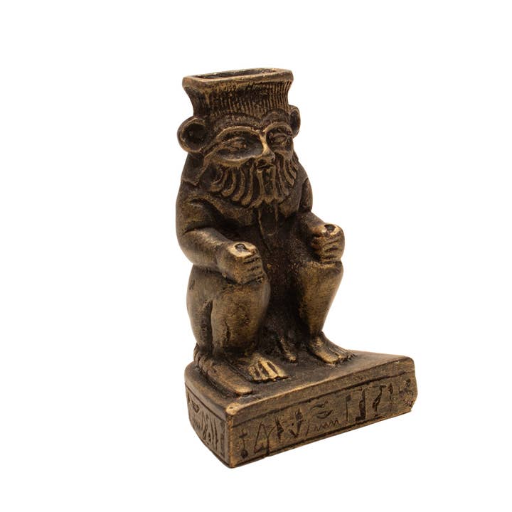 Discoveries, Inc. - Wholesale Decorative Figurine - Bes Statue Bronze - Egyptian God - 3.5"