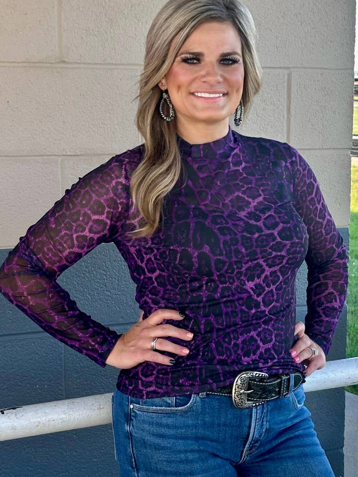 Top de Malla Púrpura Sideline Spirit para venta al por mayor de Sterling Kreek