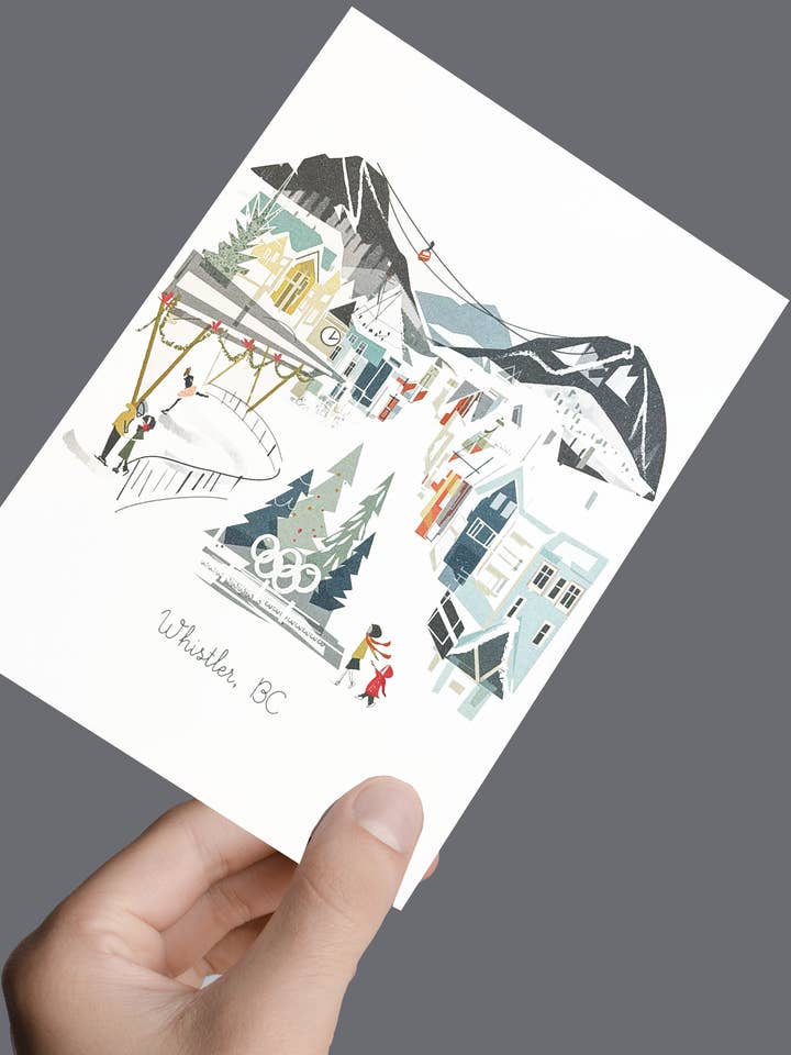 Whistler Postcard 5x7 for wholesale by Albie Designs