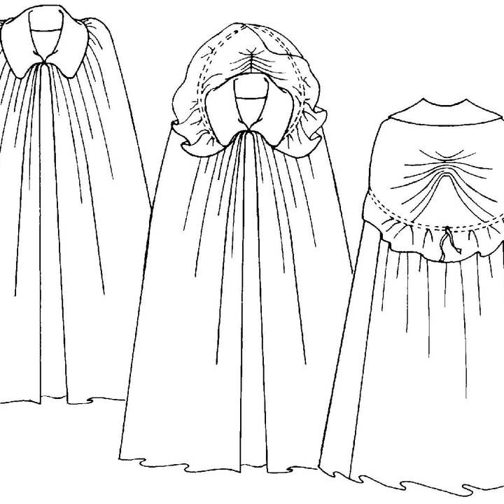 Folkwear - Wholesale Costume – Women's - 207 Kinsale Cloak - Sewing Pattern9